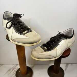 SALVATORE FERRAGAMO Low Rise Canvas Lace Up Street Sneakers ***FAIR*** SIZE 10.5